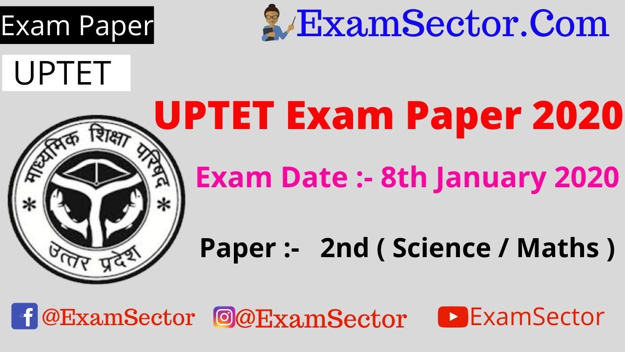 8th January 2020 UPTET Exam Paper Answer Key