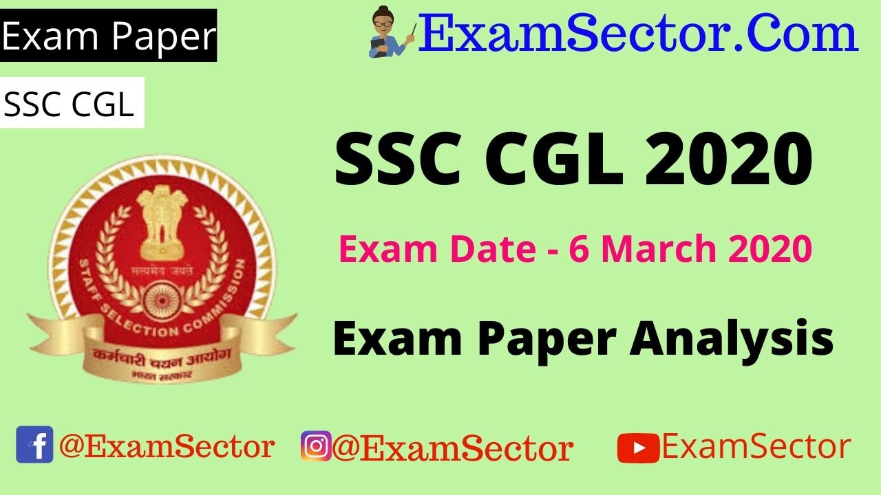 SSC CGL 6 March 2020 Exam Paper Analysis ,