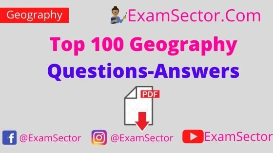 Top 100 Geography Questions-Answers PDF in Hindi