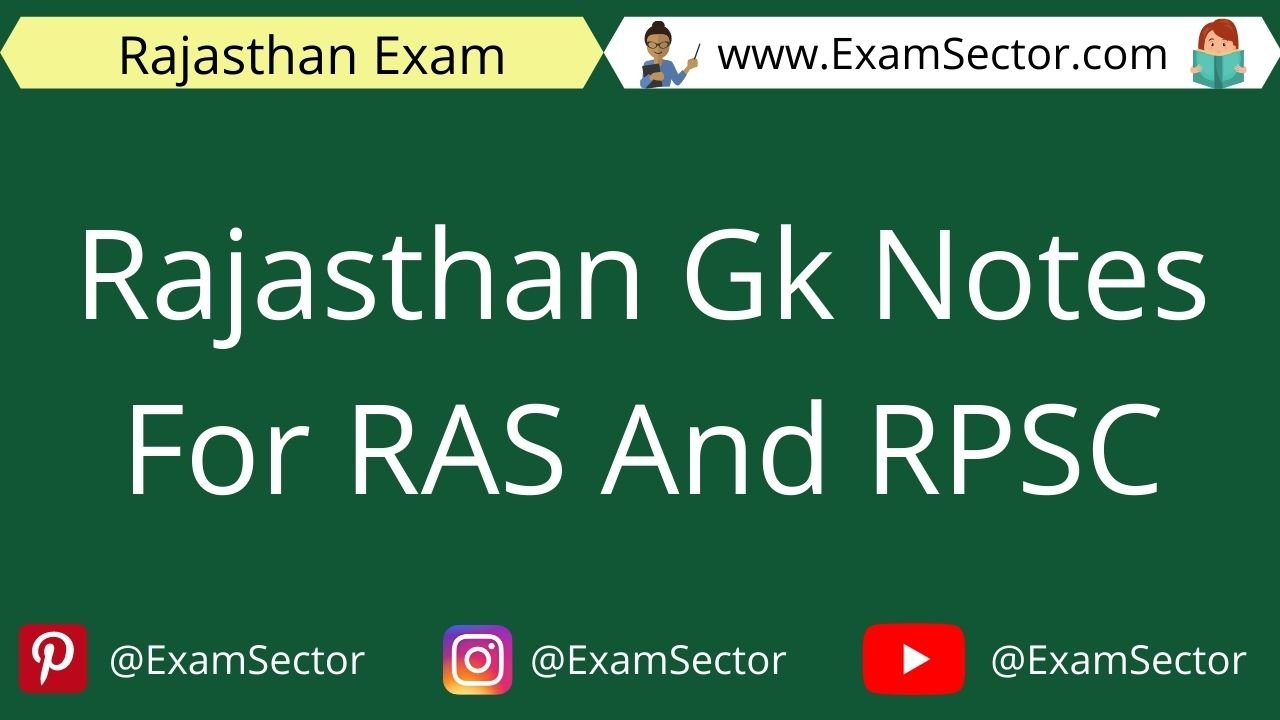 Rajasthan Gk Notes For RAS And RPSC