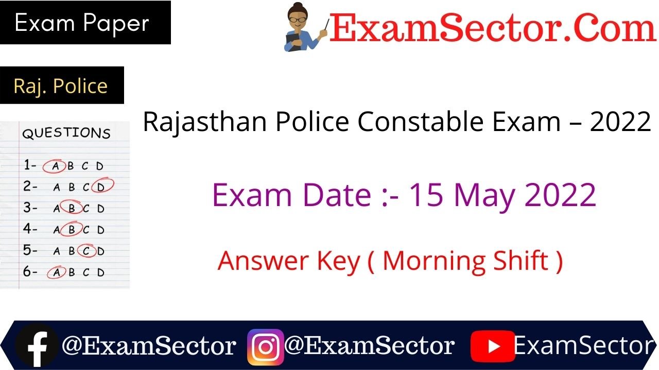 Rajasthan Constable Exam – 15 May 2022 Morning Shift