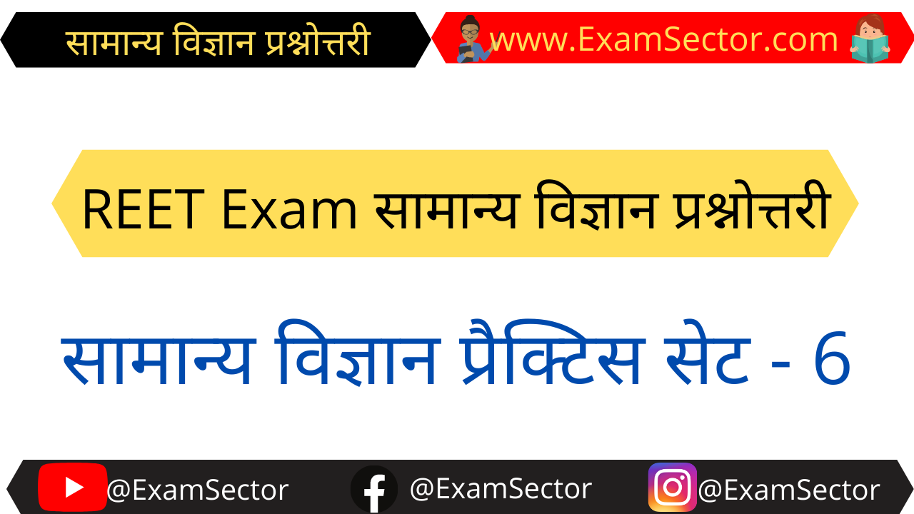 REET Exam General Science in Hindi Practice Set - 6