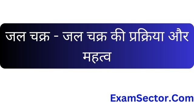 Water Cycle Definition in Hindi