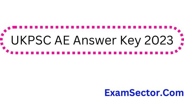 UKPSC AE Answer Key 2023