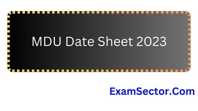 MDU Date Sheet 2023