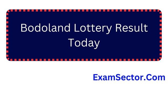 Bodoland Lottery Result Today PDF Download
