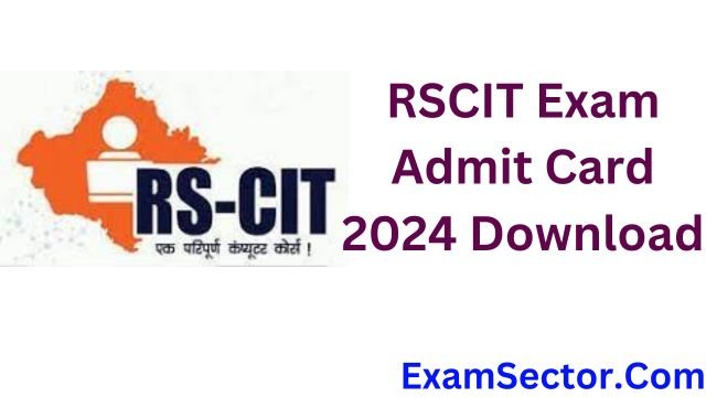 RSCIT Admit Card 21 January 2024 Link out Download,