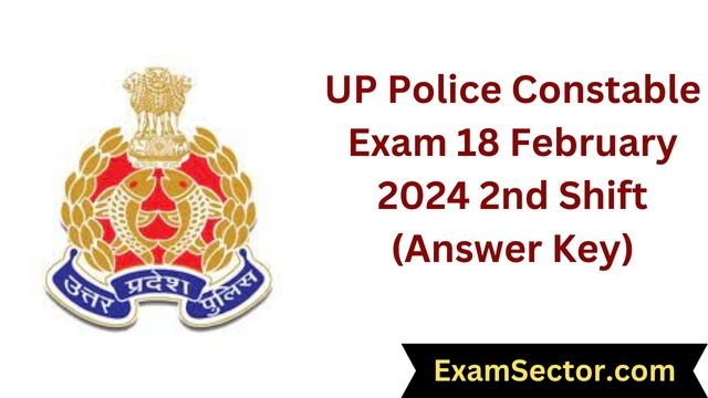 UP Police Constable Exam 18 February 2024 2nd Shift